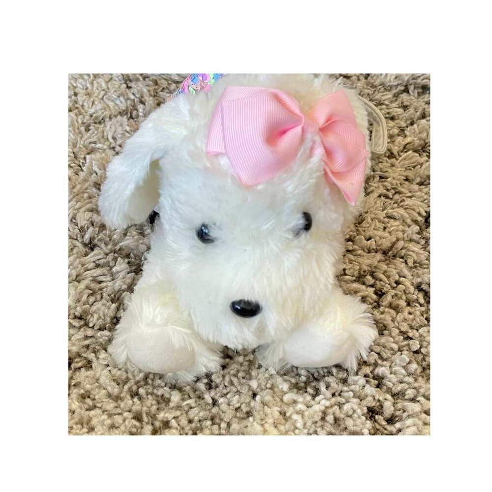 Plush Puppy Dog Stuffed Girls Sequin Purse Shoulder Strap Cute